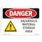 Signmission OSHA Danger Sign, 10" Height, 14" Width, Aluminum, Hazardous Material Storage Area, Landscape OS-DS-A-1014-L-2024 - alternate 1